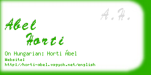 abel horti business card
