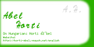 abel horti business card